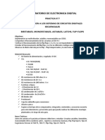 Practica 7. Introduccion A Sistemas de Circuitos Digitales Secuenciales