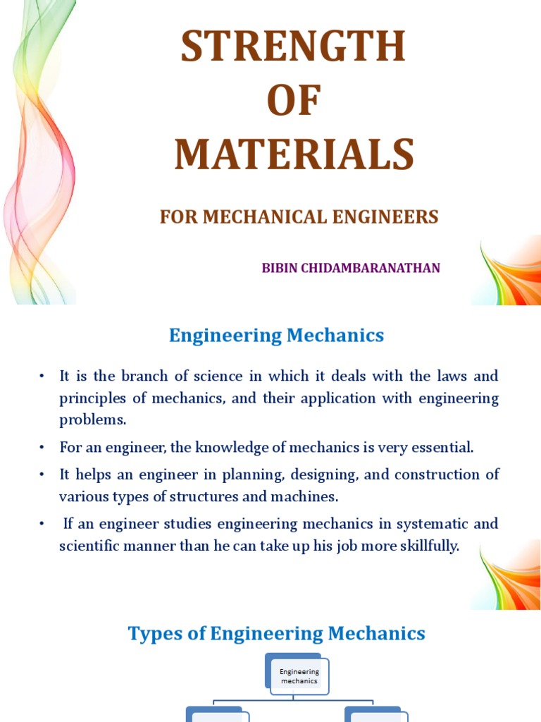 Strength Materials: For Mechanical Engineers | PDF | Fluid 