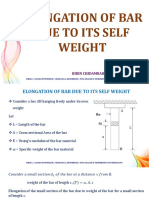 Elongation of Bar Weight: Due To Its Self