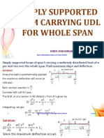 Simply Supported For Whole Span: Beam Carrying Udl