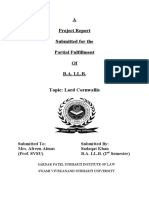 A Project Report Submitted For The Partial Fulfillment of B.A. LL.B