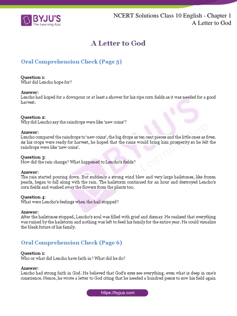 Lencho's Letter to God: A Crisis Response | PDF | Tropical Cyclones ...