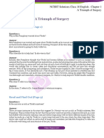 NCERT Solutions Class 10 English - Chapter 1 A Triumph of Surgery