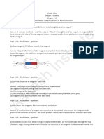 Magnetic Effects of Electric Current