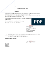 Affidavit of Loss PDF