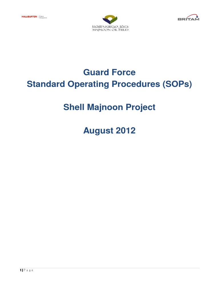 Shell Majnoon Project Security SOPs | PDF | Improvised Explosive Device ...