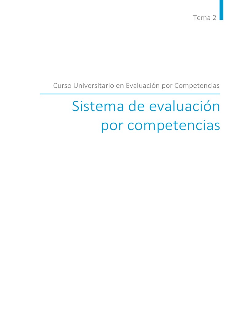 Tema 2 | PDF | Evaluación | Plan de estudios