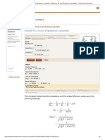 Parallel RC Circuit Impedance Calculator - Electrical, RF and Electronics Calculators - Online Unit Converters