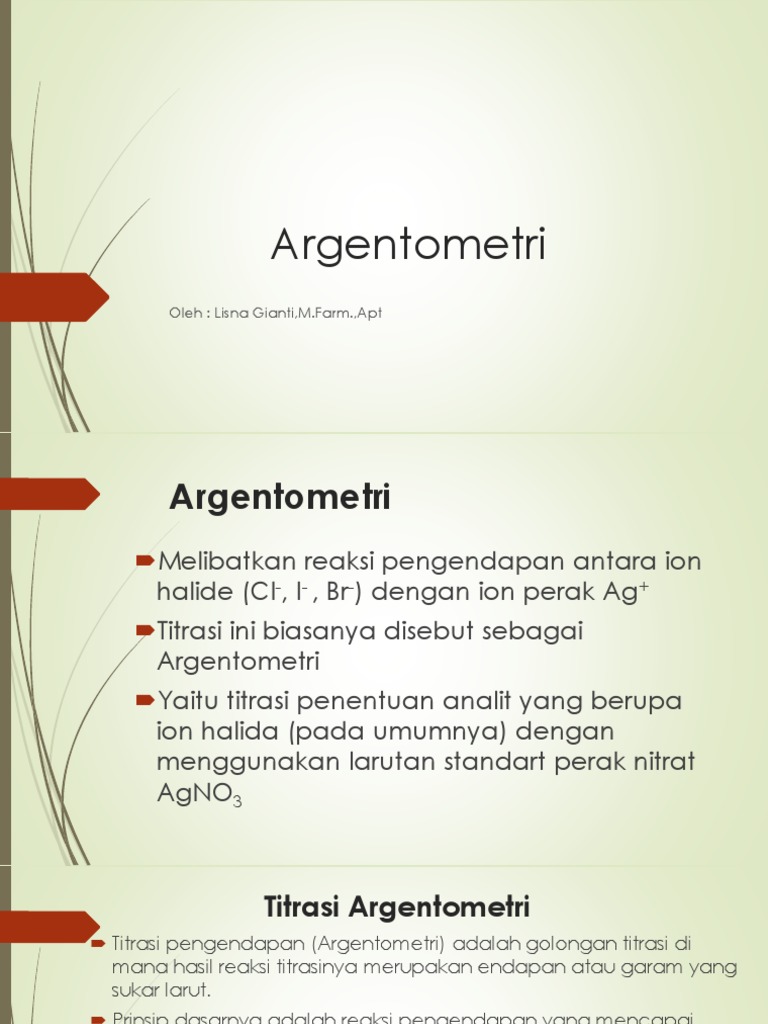 Titrasi Argentometri | PDF