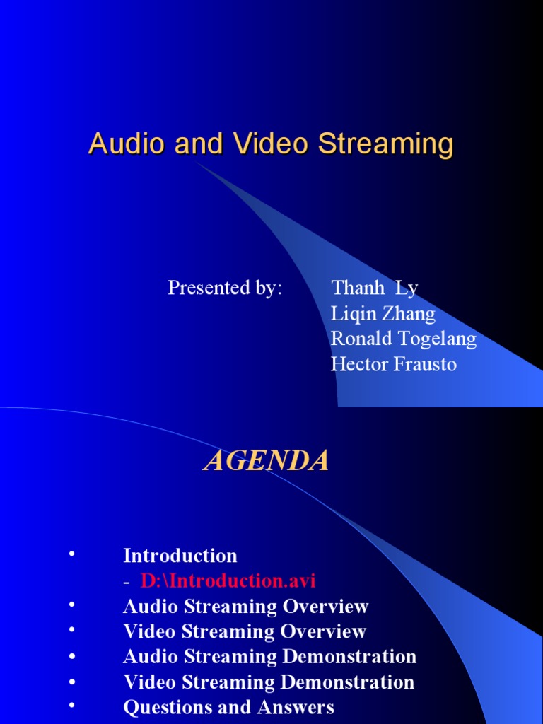 Audio and Video Streamingppt3357 | PDF | Streaming Media | Data Compression