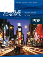 Calculus Concepts An Applied Approach To The Maths of Change 4ed