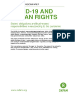 COVID19 and HUMAN RIGHTS States Obligations and Businesses Responsibilities in Responding To The Pandemic