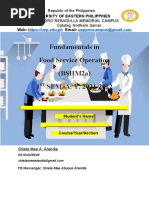 Fundamentals of Food Service Operations | PDF | Waiting Staff | Foodservice