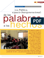 Biblioteca Púbica - Espacio Intergeneracional de Las Palabras A Los Hechos