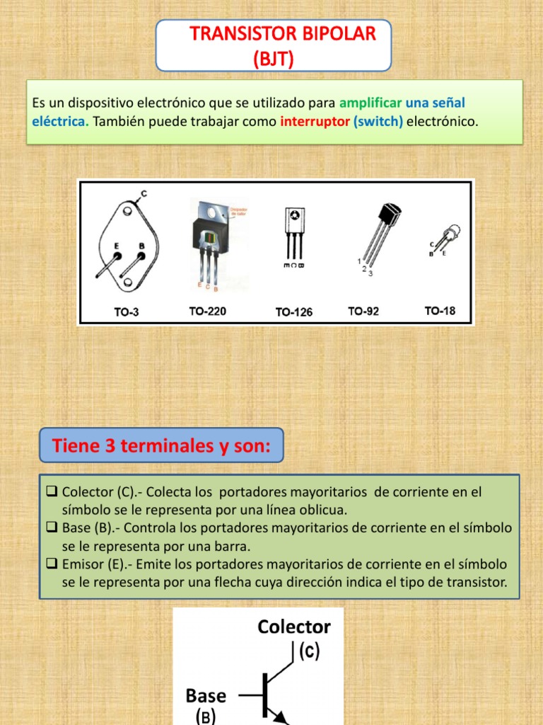 Características y tipos de transistores BJT, así como su prueba con