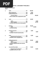 FA - Assignment Problems 4 Answer Key