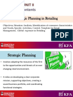 Unit II - Strategic Planning in Retailing