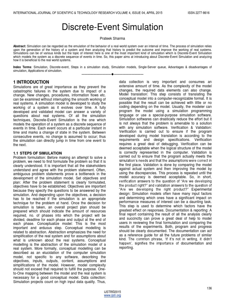 Discrete Event Simulation | PDF | Computers | Technology & Engineering