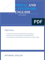 Informal and NonStandard English