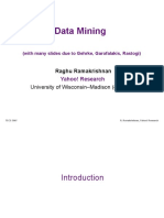 Data Mining: Raghu Ramakrishnan