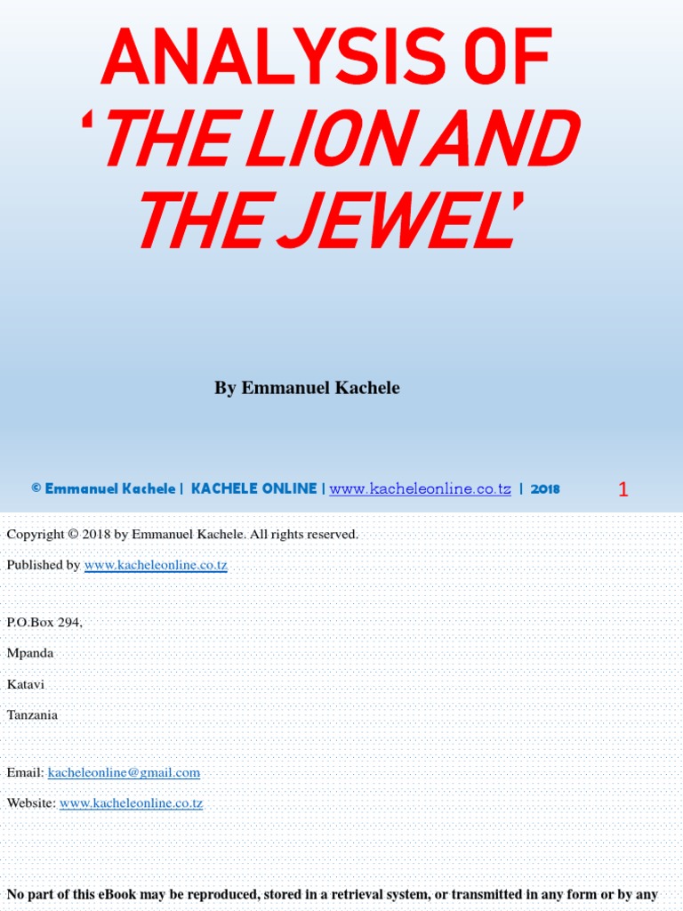07 Analysis of The Lion and The Jewel PDF Blog Communication