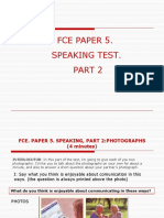 FCE Spaeking PART Advice and Sample Answers