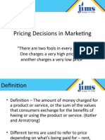 Unit 8 Pricing Decisions in Marketing