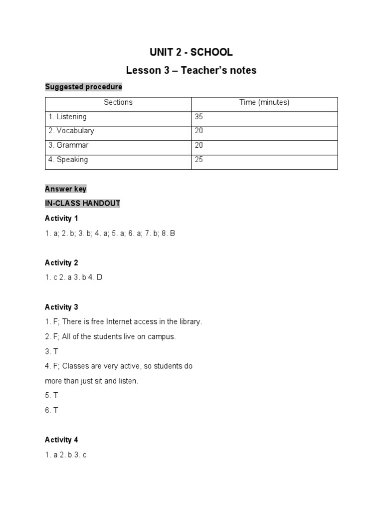 Week 2 Lesson 3 Teacher S Notes Pdf Teaching Communication