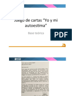 Juego de Cartas "Yo y Mi Autoestima": Base Teórica