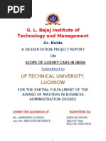 Download Dissertation Scope of Luxury Car Brand in India by Deepak Singh Rautela SN52184725 doc pdf