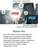 Week 01 - Scope and Nature of HRM