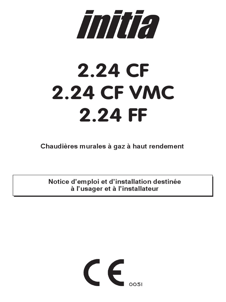 Notice Chaudiere Chappee Initia Plus 2 24 Hte 923-350-1 Initia 2-24 | PDF | Chaudière | Robinet (plomberie)