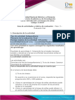 Guia de actividades y Rubrica de evaluacion Paso 5 - Evaluación final