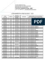 Atendimento Psicologia - 2021: Centro de Apoio Transdisciplinar