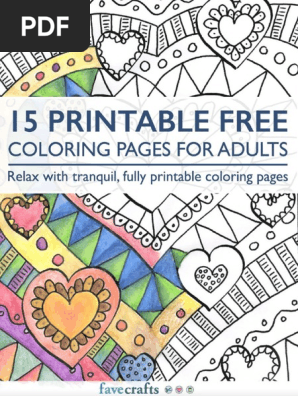 15 Free Printable Adult Coloring Pages