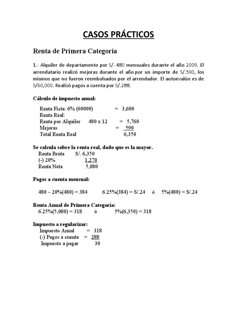 Cálculo de Renta y Impuestos Anuales | PDF | Impuesto sobre la renta ...