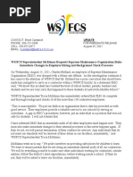 WSFCS Statement After Man Charged With Exposing Himself To Child at Lewisville Middle School