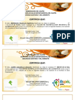 Certificado de Manipulacion de Alimentos