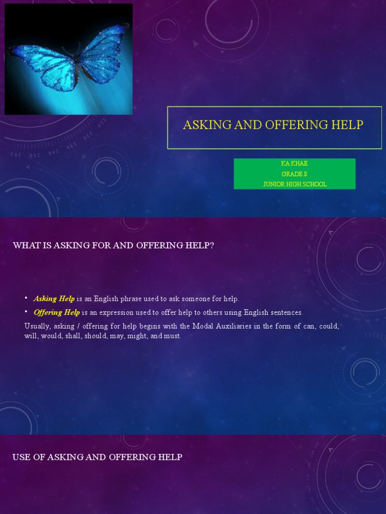 Asking and Offering Help in English | PDF | Verb | Grammar