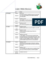 Grade 2 Bible Memory 2021-22