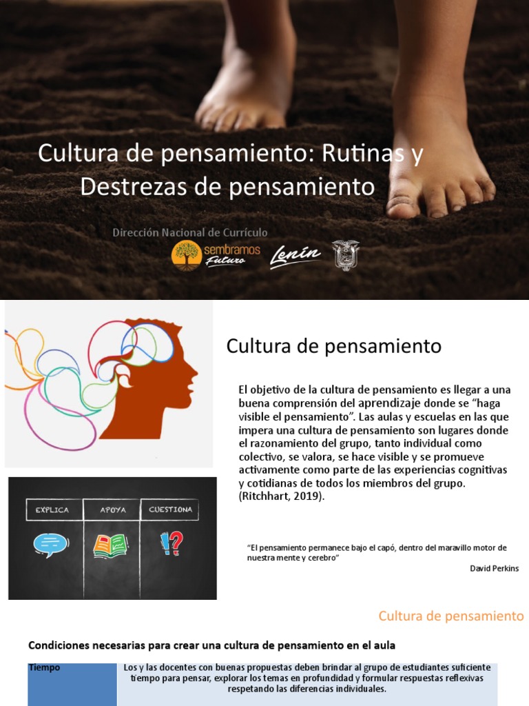 Cultivando una cultura de pensamiento: Rutinas y destrezas para ...