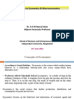 Introduction To Economics & Macroeconomics: Dr. A K M Nazrul Islam Adjunct Associate Professor