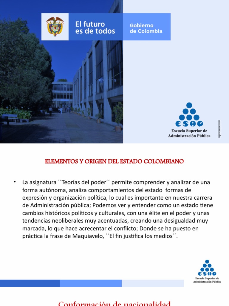 Plantilla Power Point - ESAP Teorias Del Poder.123 | PDF | Colombia ...