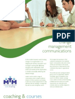 Change management communications