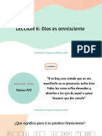 Presentacion Lección 6 - Dios Es Omnisciente