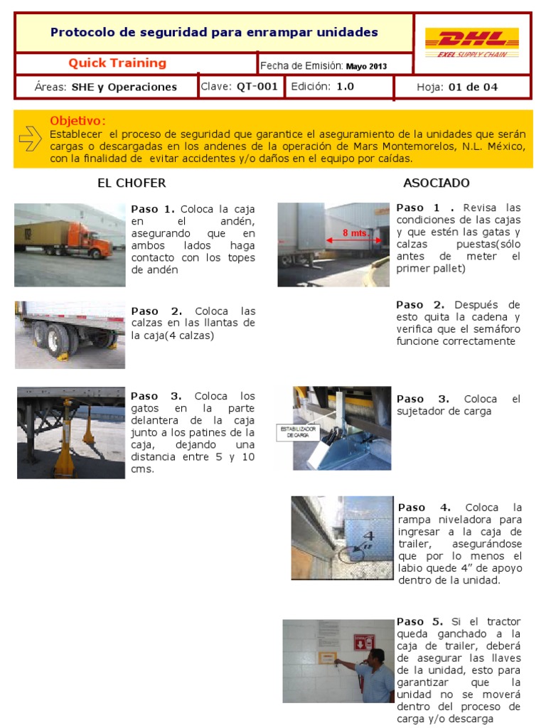QT-001 Protocolo de Seguridad para Enramparse MTM | PDF