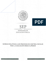 Normas Relativas A Los Procesos de Control Escolar para La Educacion Media Superior 1 PDF