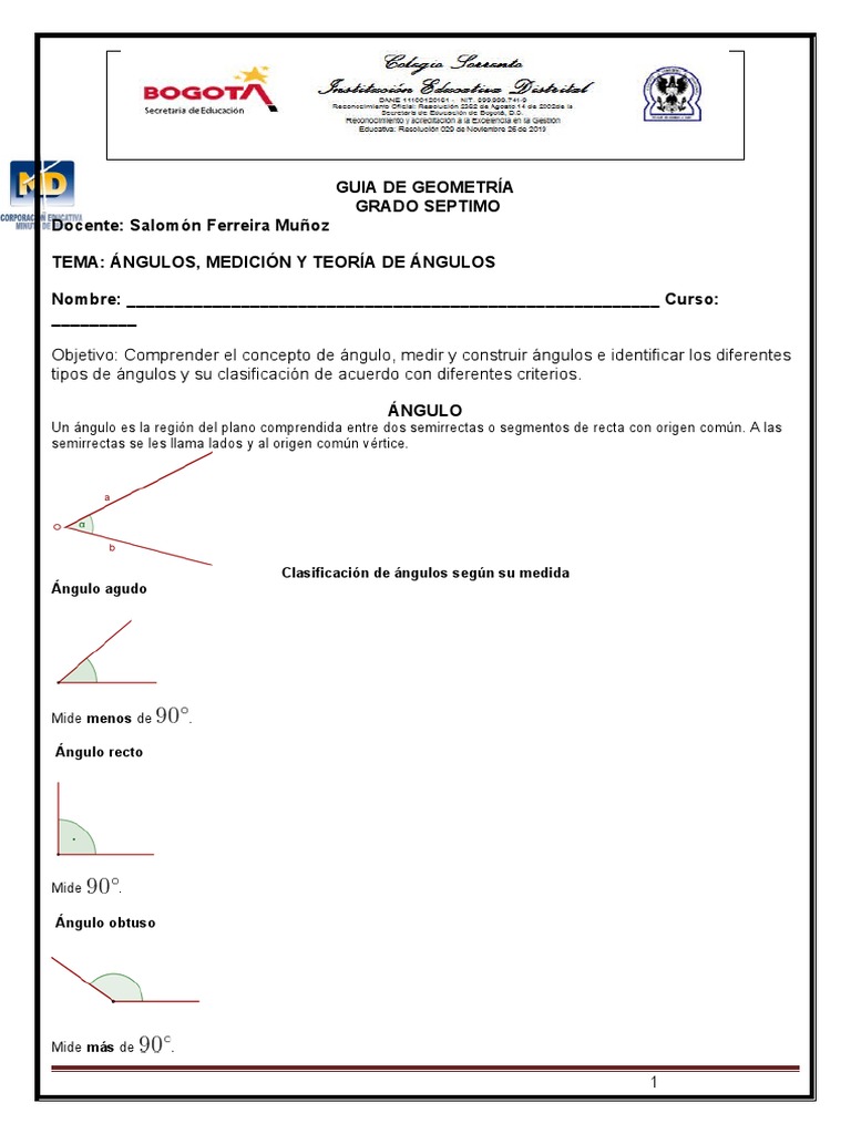 Guia de Ángulos Completa | PDF | Ángulo | Circulo