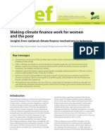 Infobrief Climate Finance and Gender On The Ground