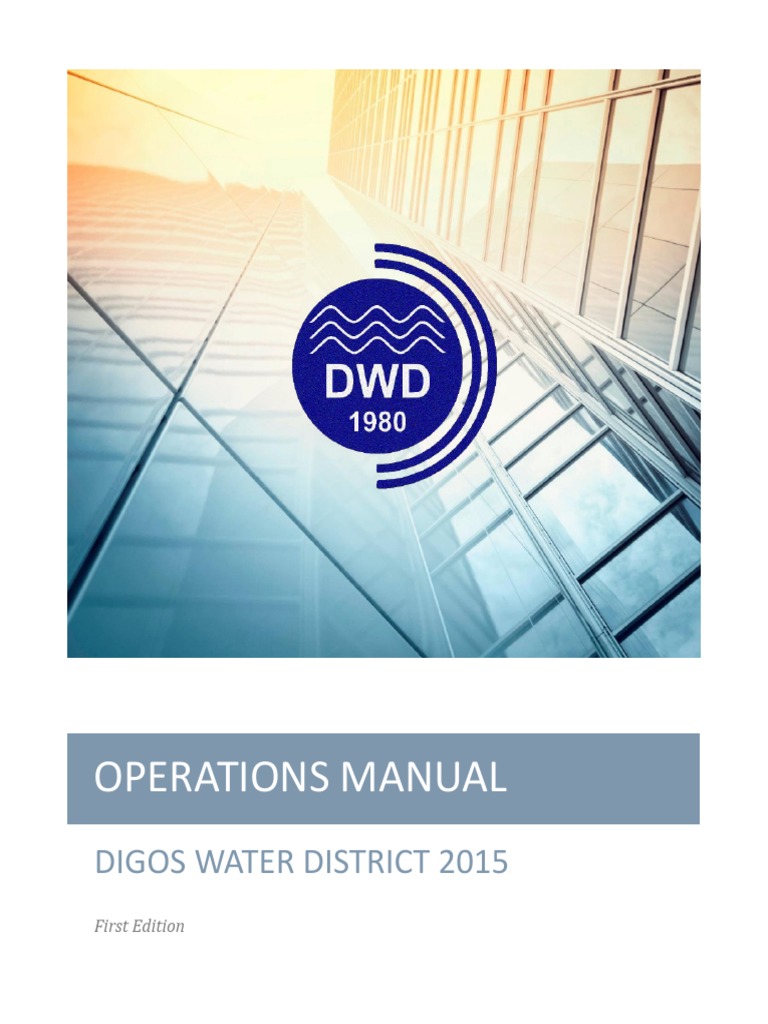 DWD Operations Manual-Revised1 | PDF | Policy | Pump